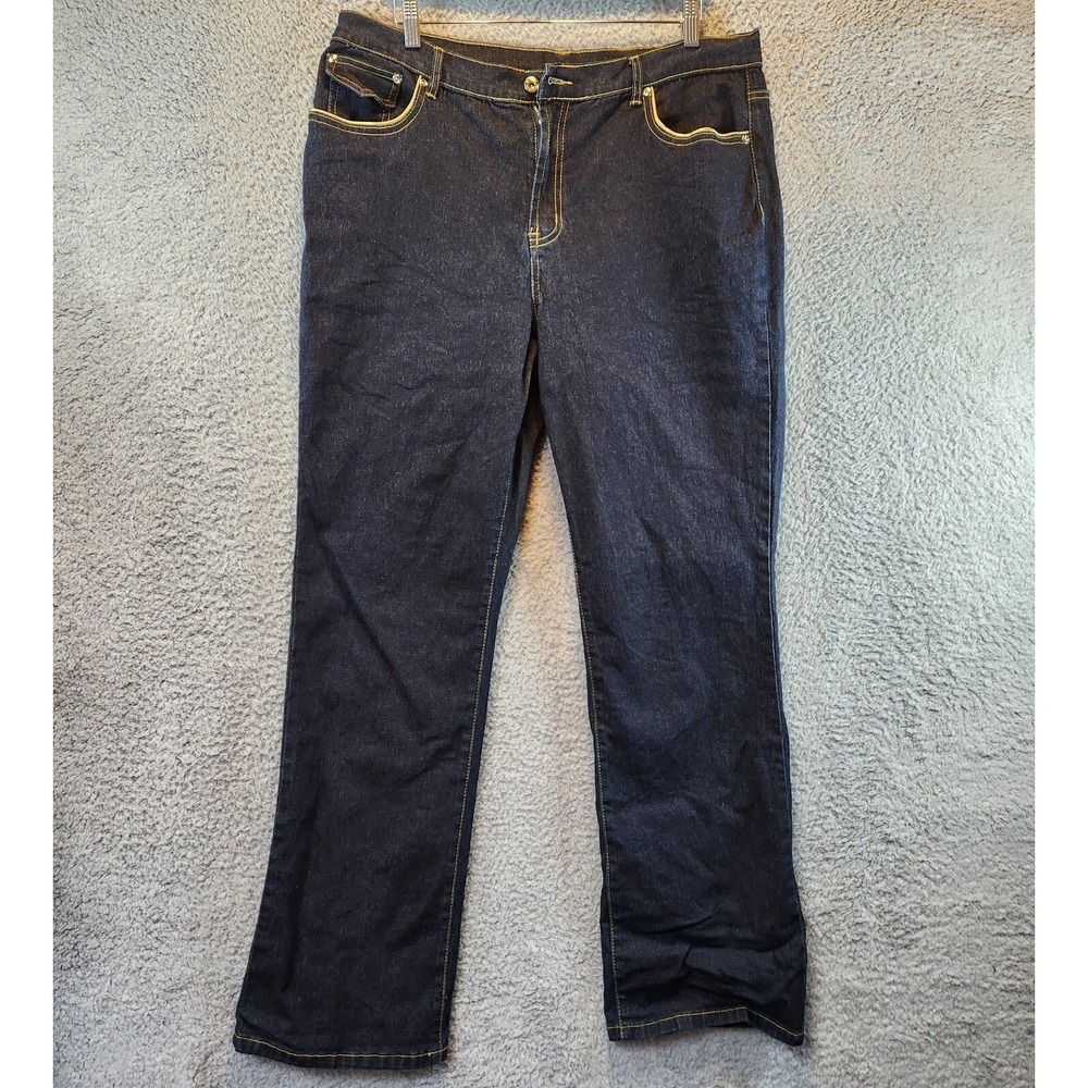 Diane Gilman Bootcut Jeans Womens 16T (Fits 36x32) Blue Denim Stretch Streetwear